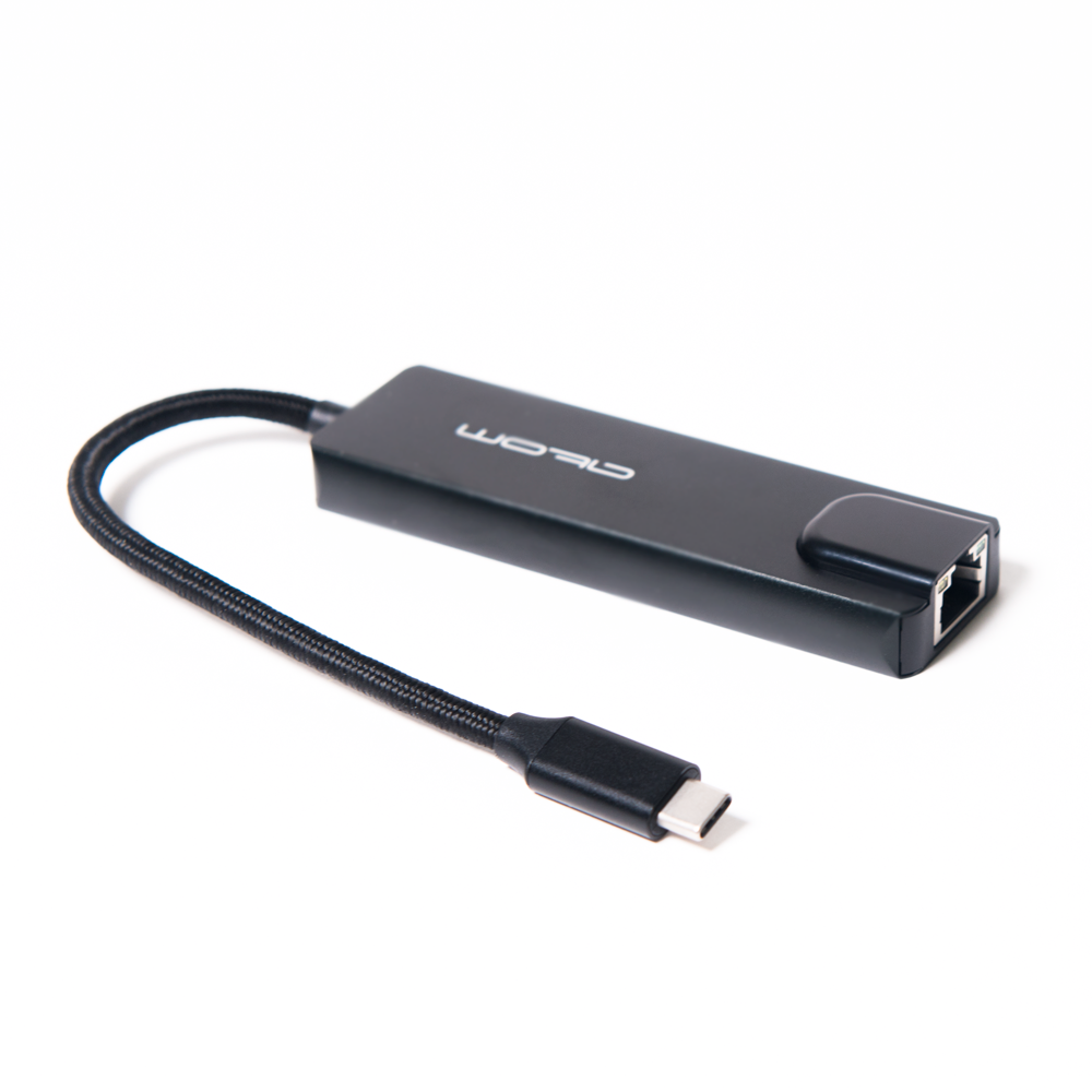 Хаб USB Type-C 3.1 - 2*USB А 3.0/HDMI/USB Type-C(зарядка)/RJ45 black оптом