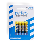 Э/п LR03 Perfeo Super Alkaline, BL4