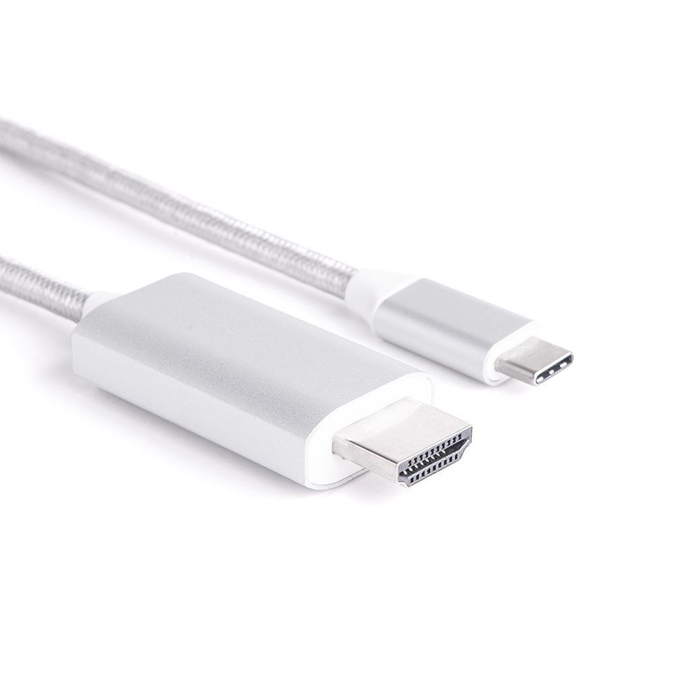 USB Type-C 3.1 - HDMI 1,8m silver оптом