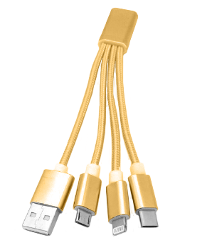 Шнур ATOM | USB A 2.0-USB Type-C,USB B micro,Lightning, 0,2 оптом