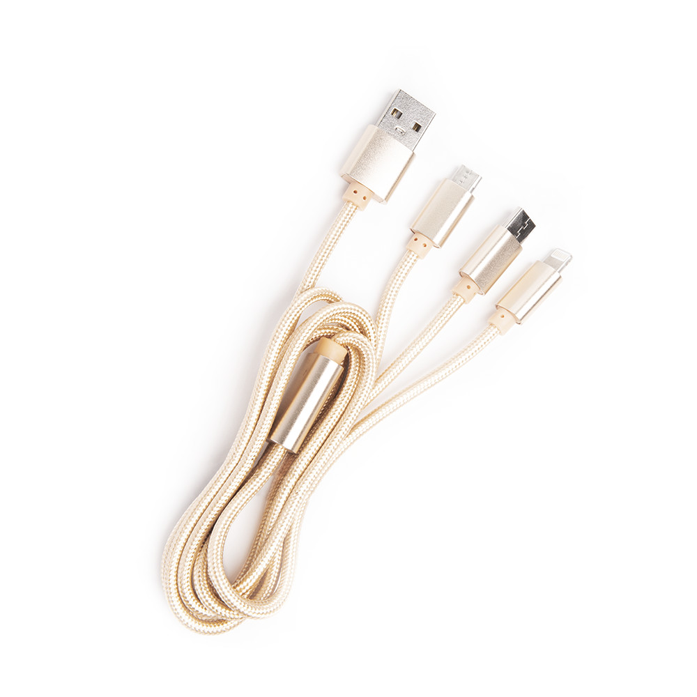 Шнур ATOM | USB A 2.0-USB Type-C,USB B micro,Lightning, 1m оптом